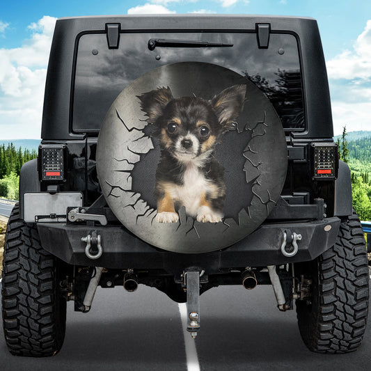 Petthouse | English Cocker Spaniel Puppy Wheel Cover Punched Wall Printed Tire Case Cover Dog Dad Car Decor