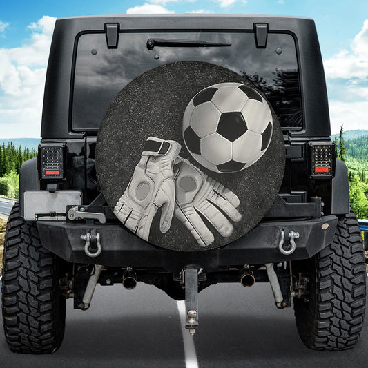 Petthouse | Football Goal Keeper Gloves Spare Tire Cover Sport Player Wheel Cover For Car New Car Gift