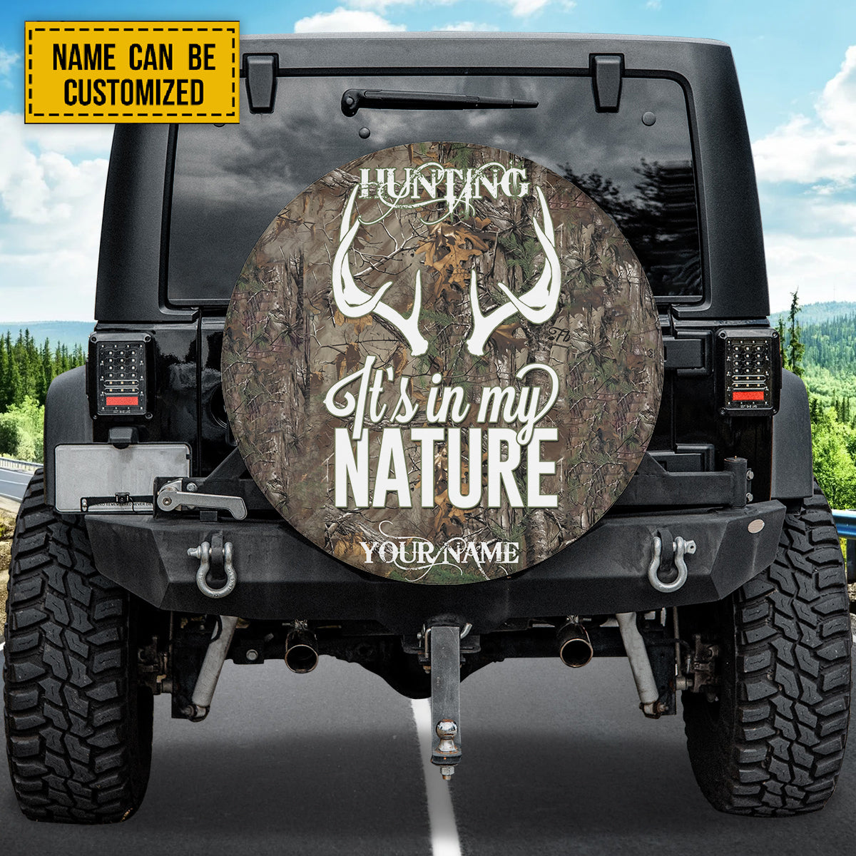 Petthouse | Hunting Camo Deer Skull Spare Tire Cover Hunting Is My Nature Tire Cover Hunter Gift Deer Hunting