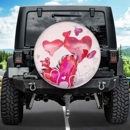 Petthouse | Valentine Heart Balloons Spare Tire Cover Happy Valentine's Day Gift Lover Gift Decor Car