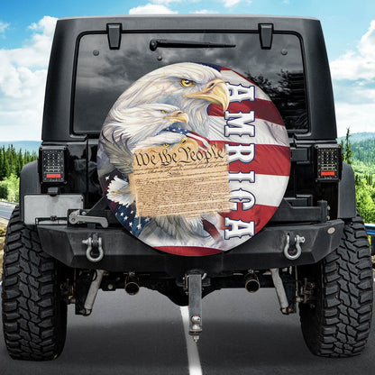 Petthouse | American Veteran Eagle Spare Tire Cover Memorial Day Veteran's Day Decor Truck Decoration