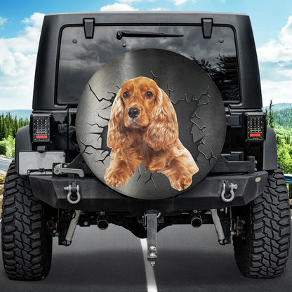 Petthouse | English Cocker Spaniel Portable Wheel Bags Dog Crack Printed Universal Fit Tires For Dog Lovers