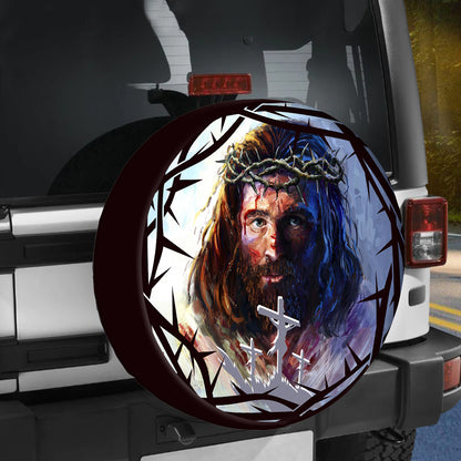 Petthouse | Jesus Christ The God Trailer Spare Tire Cover Car Accessories Christian Tire Cover Jesus Holy Bible