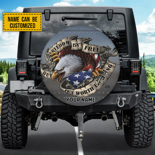 Petthouse | Customized Eagle Spare Tire Cover American Patriot Gift American Eagle Wheel Cover