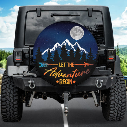 Petthouse | Let The Adventure Begin Spare Tire Cover, Camping Fan Truck Decor, Camper Gift Anniversary Day Gift