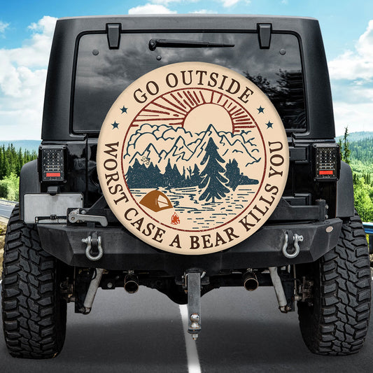 Petthouse | Camping Adventure Mountain Vintage Spare Tire Cover Truck Decoration Gift For Campers