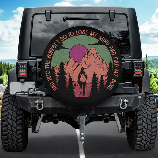 Petthouse | Adventure Hiking Mountains Vintage Spare Tire Cover Hiker Truck Decoration Hiking Lovers Gift