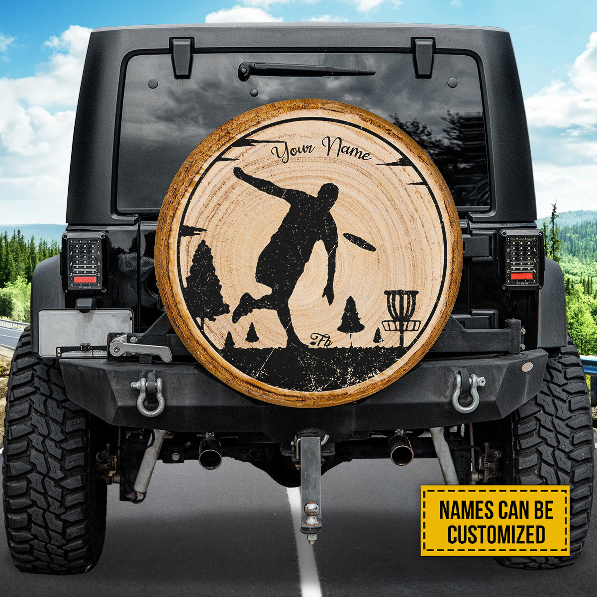 Petthouse | Customized Tire Cover Frisbee Throwing Cover Player Vector Wrap Sport Lover Gift