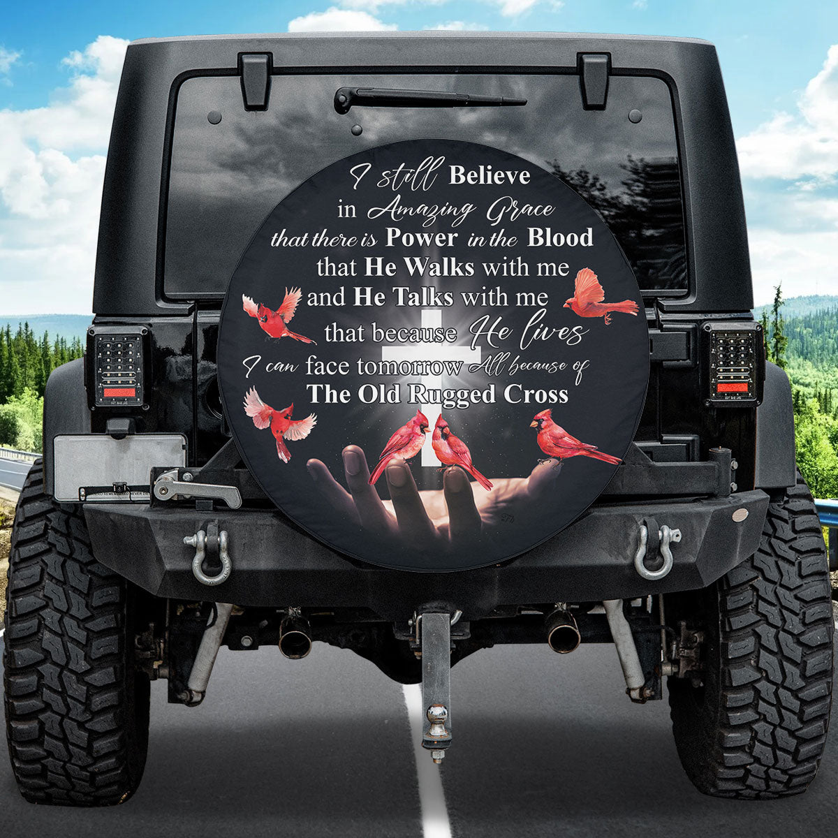 Petthouse | Cardinal Spare Tire Cover I Still Believe Tire Cover The Old Rugged Cross Wheel Cover  Accessories