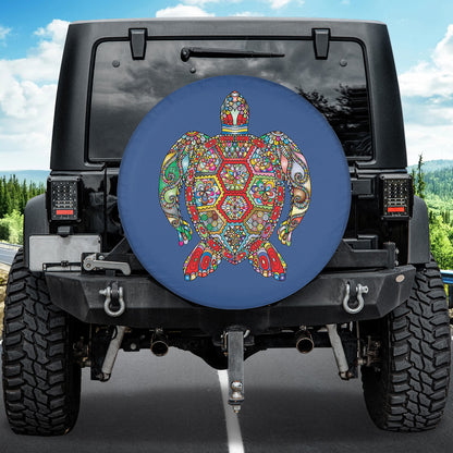 Petthouse | Turtle Spare Tire Cover Turtle Mandala Pattern Wheel Cover Waterproof