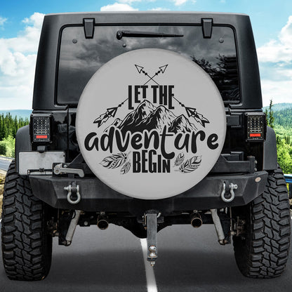 Petthouse | Let The Adventure Begin Spare Tire Cover Camping Weatherproof Wheel Protectors Car Accessories