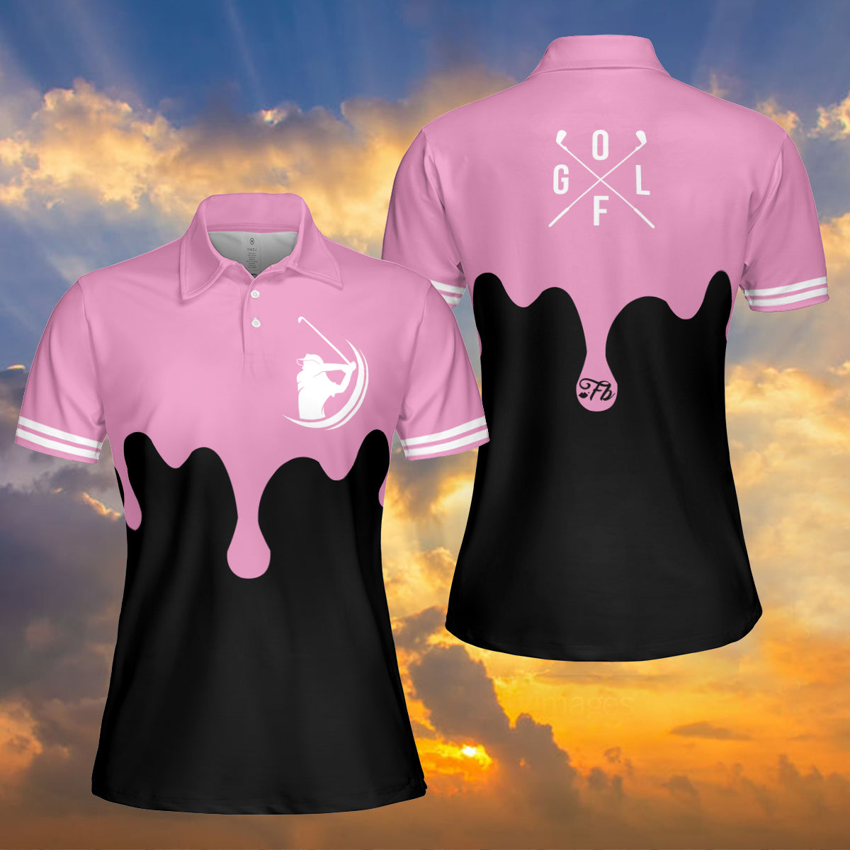 Petthouse | Golf Girl Polo Shirt Golf Pink Polo Shirt Love Golf Polo Shir \n For Women Golf Logo