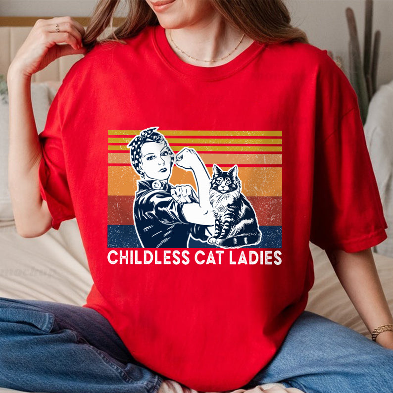 Petthouse | Childless Cat Ladies Shirt, Childless Cat Lady 2024 Shirt, Childless Cat Lady Tee, Blue 2024