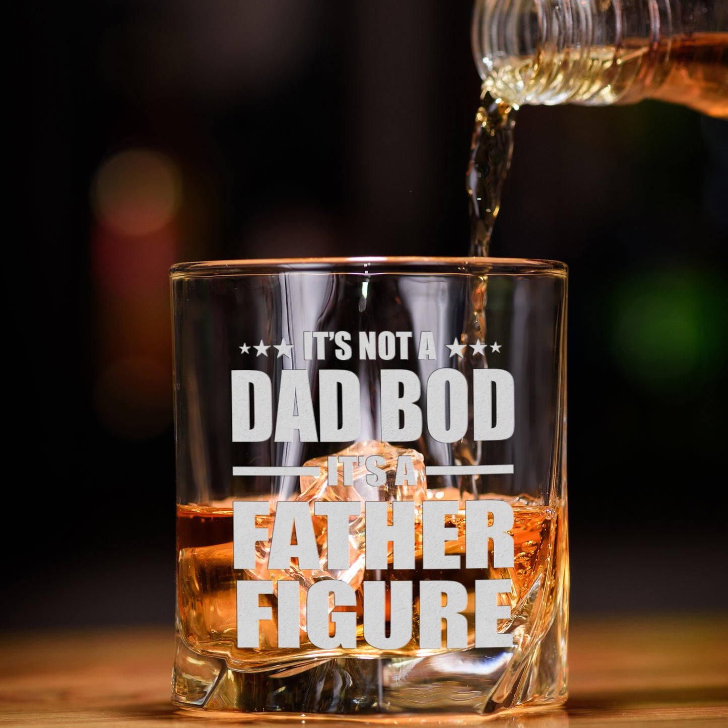 Petthouse | Best Dad, It's Not A Dad Bod It's A Father Figure Whiskey Glass, Gift For Dad