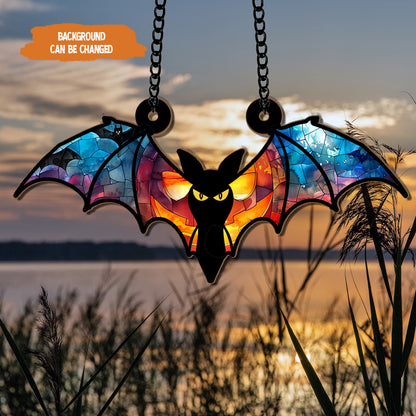 Petthouse | Bat Suncatcher Ornament Window Hanging, Halloween Window Suncatcher Ornament, Halloween Gift