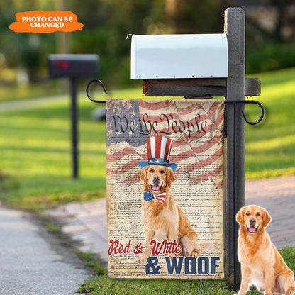 Petthouse | Personalized Dog Photo Flag For Dog Lover Dog Dad Dog Mom, Dog Flag, Love Dog Flag, 4th July Flag