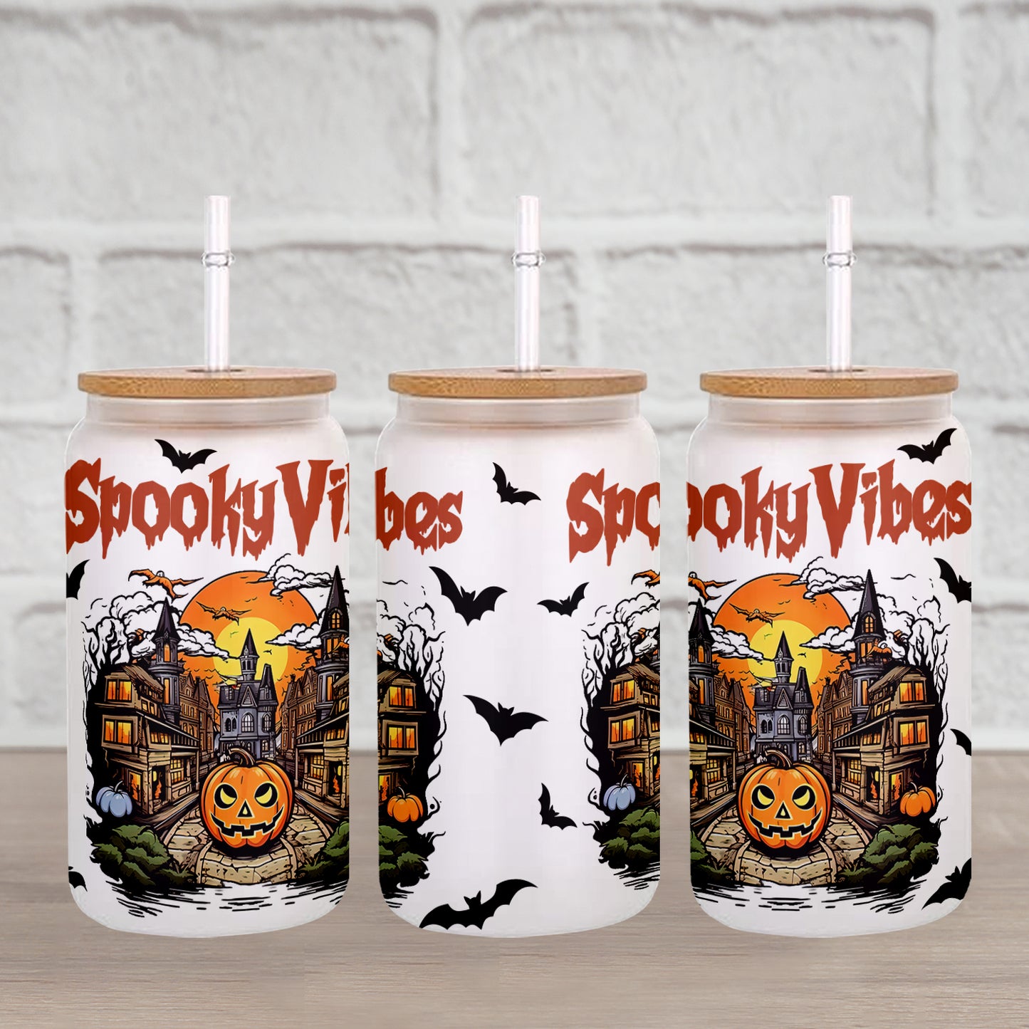 Petthouse | Halloweentown Glass Cup, Fall Pumpkin Glass Can, Spooky Season, Halloween Gift For Her