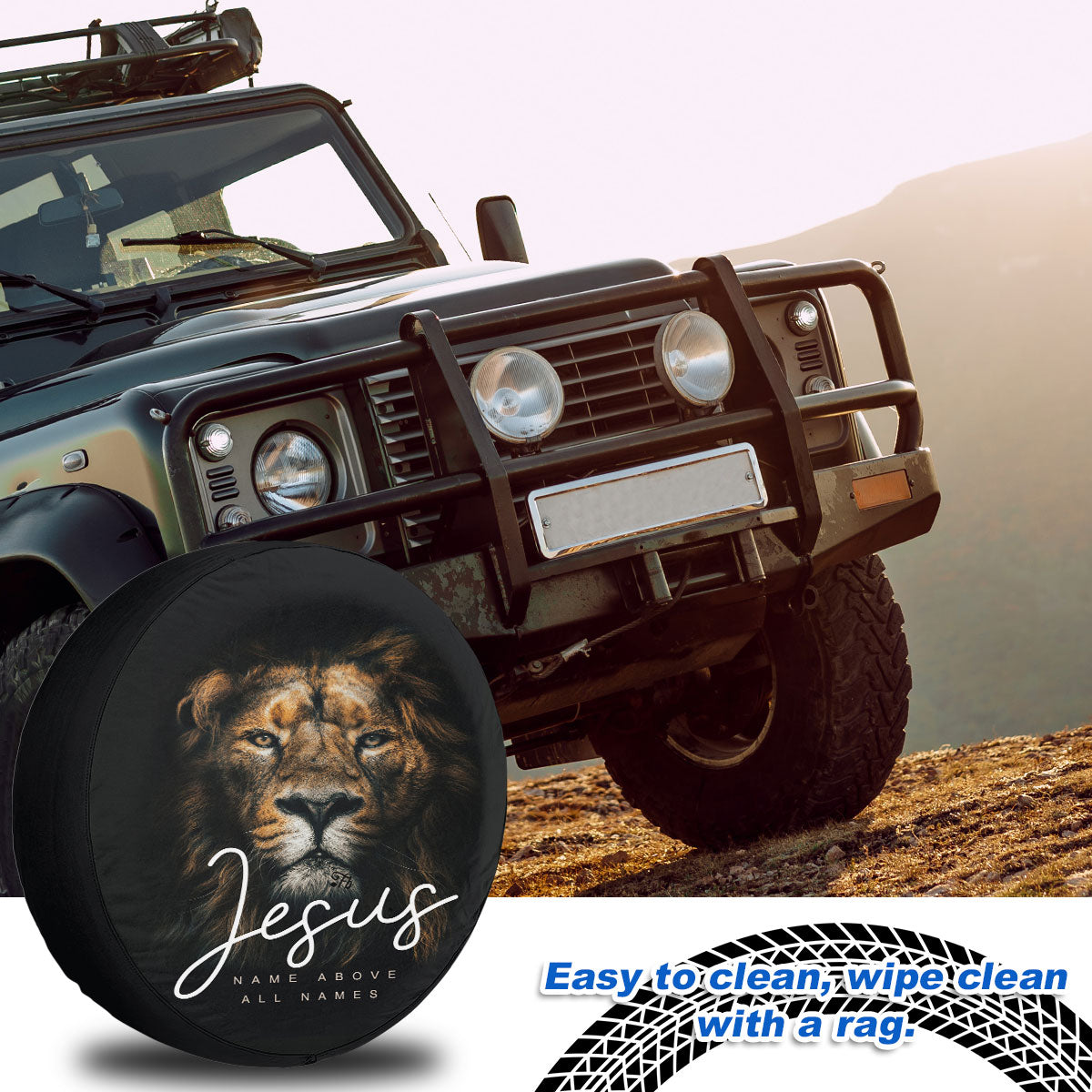 Petthouse | Lion Jesus Spare Tire Cover Jesus Name Abobe All Names Christian Gift Decor Car