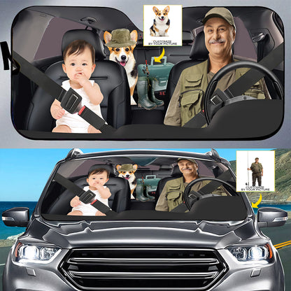 Petthouse | Custom Fisherman Go Fishing Car Sun Shade Windshield Windshield Sun Shade Gift For Fishing Lover