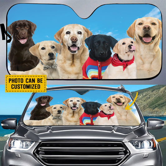 Petthouse | Customize Gift Dog Sun Shade A Bunch Of Labrador Retriever Dog Driving Car Sunshade