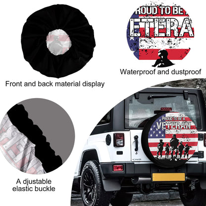 Petthouse | American Veteran Spare Tire Cover Veteran Army Military Tire Protector Wheel Cover Memorial Day Gift