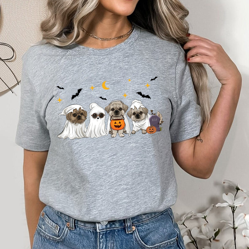 Petthouse | Funny Ghost Dog T-shirt, Halloween Cute Shirt, Spooky Season Gift, Dog Lovers Tshirt