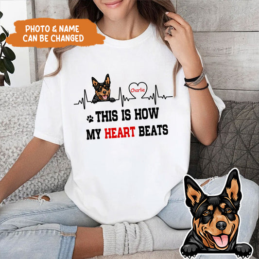 Petthouse | Custom Dog This Is How My Heart Beats Shirt, Fathers Day Shirt, Dog Dad Shirt