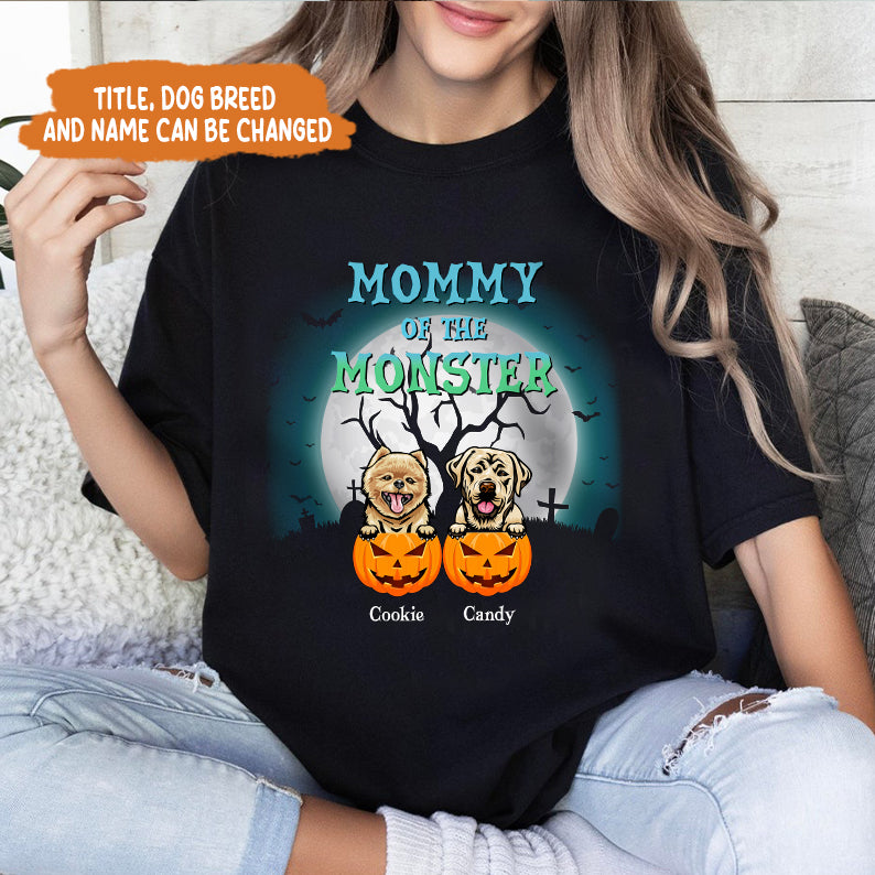 Petthouse | Personalized Dog Mom Monsters Halloween T Shirt, Dog Mommy Of The Monsters Dog Monster