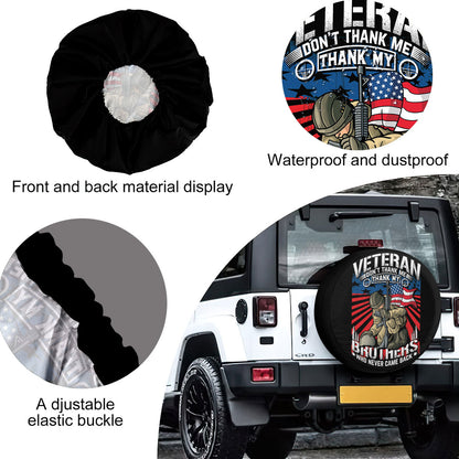 Petthouse | American Veteran Memorial Day Spare Tire Cover Veteran Soldier Army Military Car Accessories Truck Decor