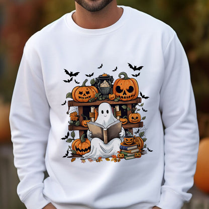 Petthouse | Ghost Book Reader Shirt, Reading Tee Book Lovers, Halloween Boo Reading Enthusiast Book