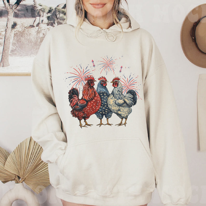 Petthouse | Patriotic Usa Chicken Shirt, Retro American 4th Of July Shirt, Independence Day