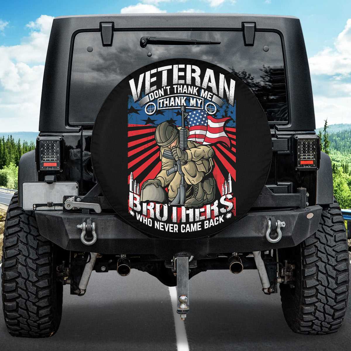 Petthouse | American Veteran Memorial Day Spare Tire Cover Veteran Soldier Army Military Car Accessories Truck Decor