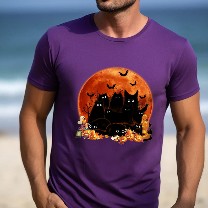 Petthouse | Cat Halloween Classic Tshirt, Spooky Halloween, Halloween Cat Shirt, Cat Lovers