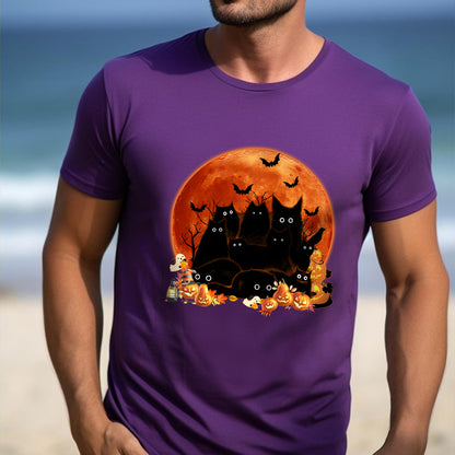 Petthouse | Cat Halloween Classic Tshirt, Spooky Halloween, Halloween Cat Shirt, Cat Lovers