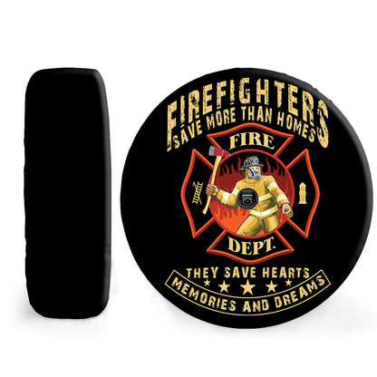 Petthouse | Firefighter Pride Spare Tire Cover Fireman Hero Car Accessories Tire Protector Gift For Firefighters