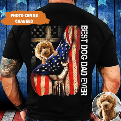 Petthouse | Personalized Dog Us Flag Happy Independence Day Shirt, Dog Dad American Pride Dog