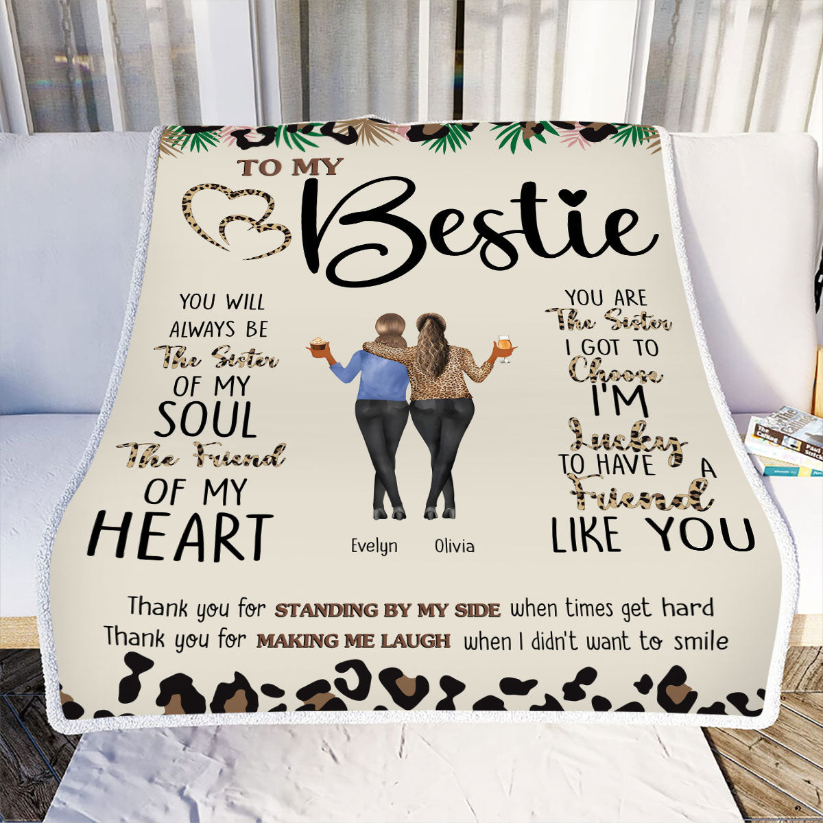 Petthouse | Customized To My Soulmate Soft Blanket, Best Friends Are The Sisters Chosen Keepsake From Bestie