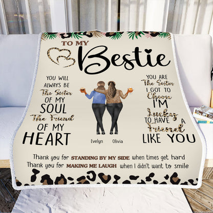 Petthouse | Customized To My Soulmate Soft Blanket, Best Friends Are The Sisters Chosen Keepsake From Bestie