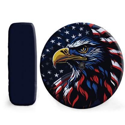 Petthouse | Customized Beautiful Eagle On American Flag Spare Tire Cover For Patriot 4th Of July