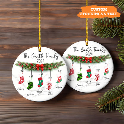 Petthouse | Personalized Family Christmas Ornament, Family Stocking Ornament, New Family Christmas Gift 2025