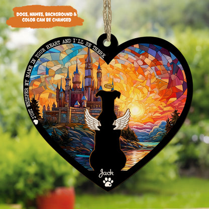 Petthouse | Customized Dog Memorial Suncatcher Window Hanging, Pet Memorial Gift, Loss Of Pet Sympathy Gift