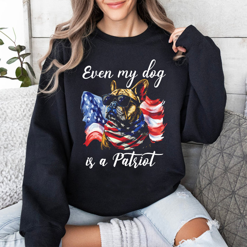 Petthouse | Custom Dog July 4th American Even My Dog Is A Patriot Shirt, Independence Day, Gift Dog