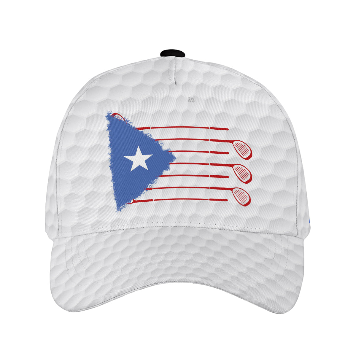 Petthouse | Golf Sport Puerto Rico Flag Classic Cap Golf Player Golfer Hat Wear Love Golf Baseball Cap Patriot Gift