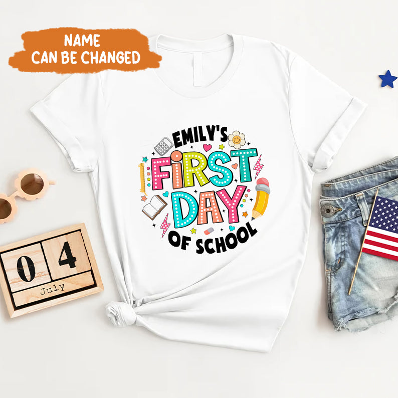 Petthouse | Custom Happy First Day Of School Shirt, Teacher Gift, Back To School Shirt