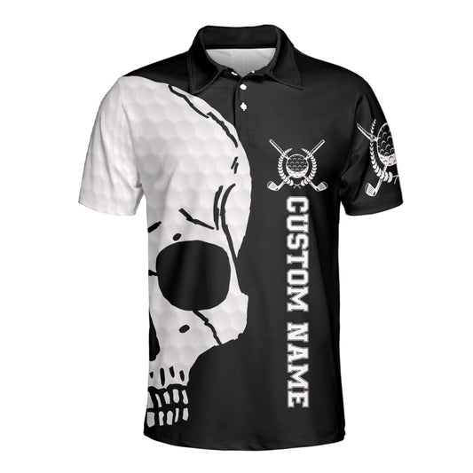 Petthouse | Customized Name Golf Polo Halloween Golf Sport Shirt Halloween Polo Shirt For Men Funny Halloween Golfing