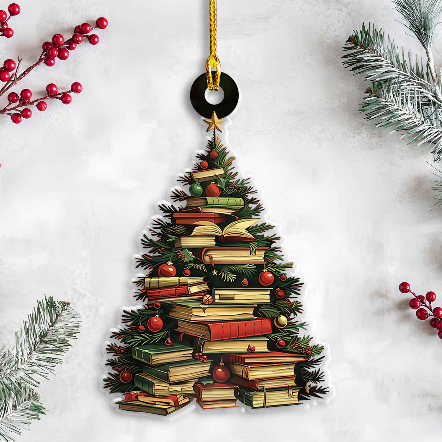 Petthouse | Personalized Christmas Book Tree Ornament, Bookish Ornament, Book Lover Gift, Bookworm Gifts