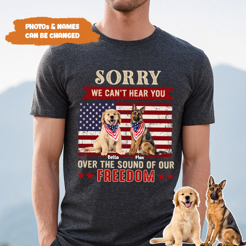 Petthouse | Custom Dog Happy 4th July Sound Of Freedom Dog Shirt, Independence Day, Gift Dog Lovers