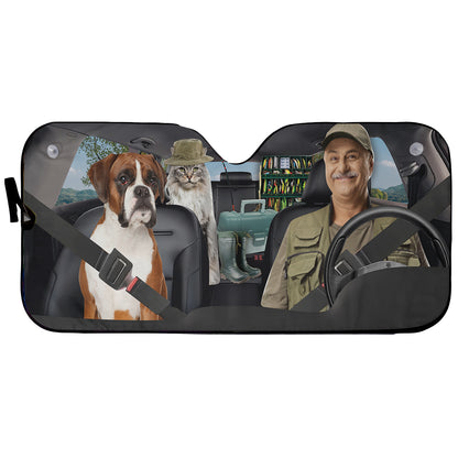 Petthouse | Customize Photo Windshield Sun Shade Fisherman Fishing Window Shade Fishing Trips