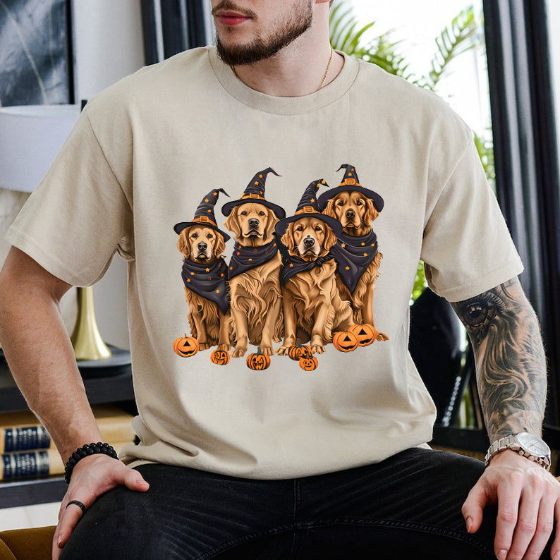 Petthouse | Golden Retriever Dog Halloween Shirt, Spooky Dog, Halloween Party Golden Retriever Dog