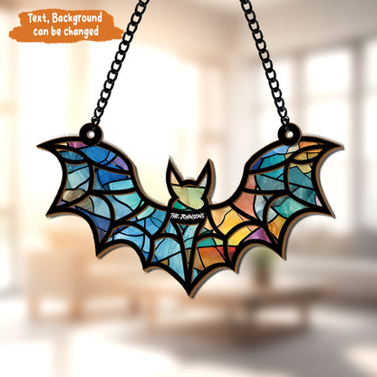 Petthouse | Custom Halloween Bat Gothic Suncatcher Ornament, , Halloween Suncatcher, Spooky Window Charm